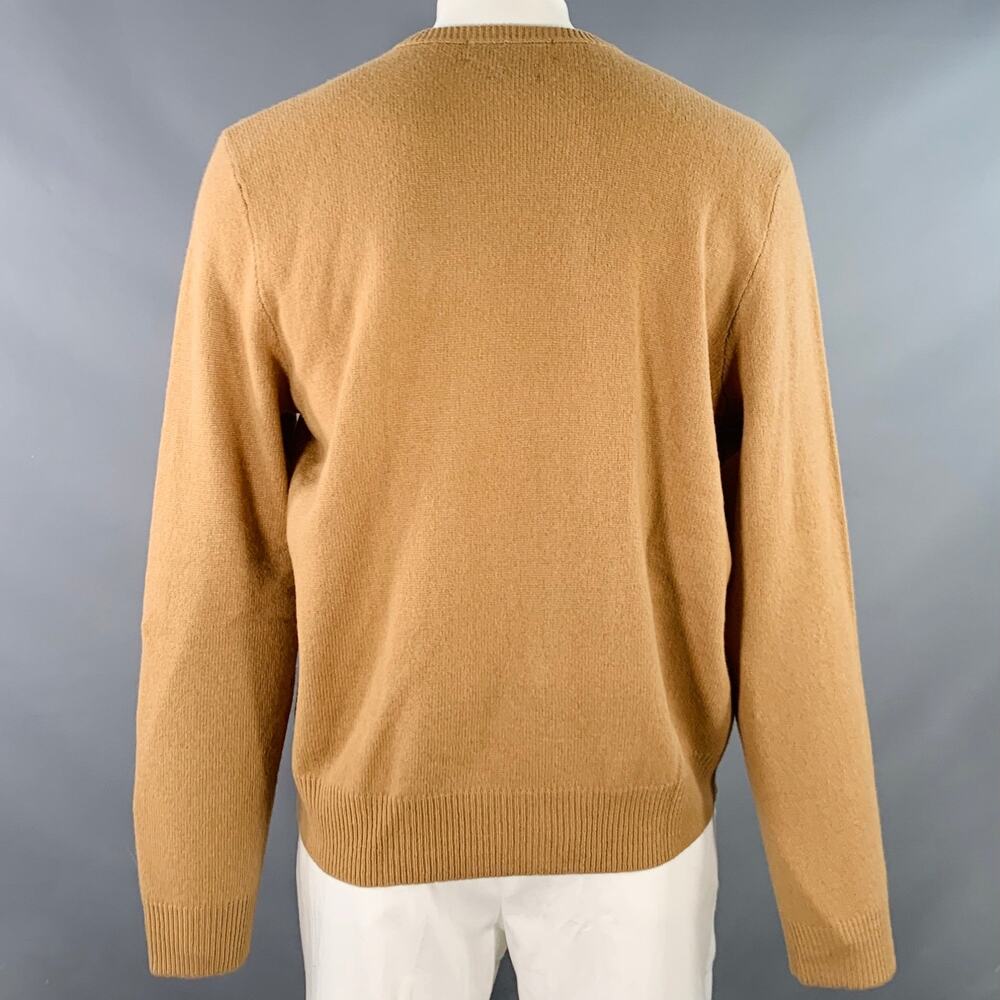 POLO by RALPH LAUREN Size XL Tan Wool Knit V-Neck Sweater - Picture 3 of 9